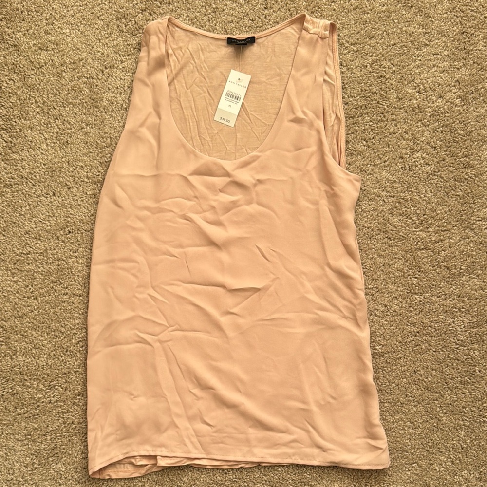 Ann Taylor Blush Sleeveless Blouse